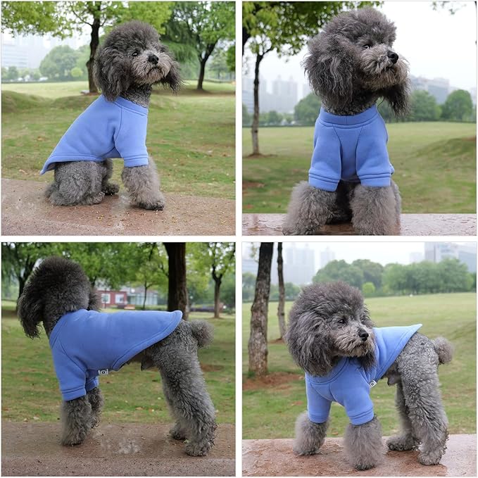 Lovelonglong Sweatshirt Cold Weather Pullover Autumn and Winter T-Shirts for Small Medium Large Size Dogs Violet 3XL