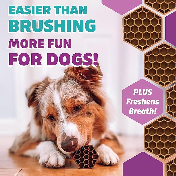 Dog Dental Treats – Vet VOHC Approved – Delicious Chicken Protein – Removes Tartar with Cleaning Comb Shape – Dental Dog Treats for Large Dogs (24oz, 18 Count)