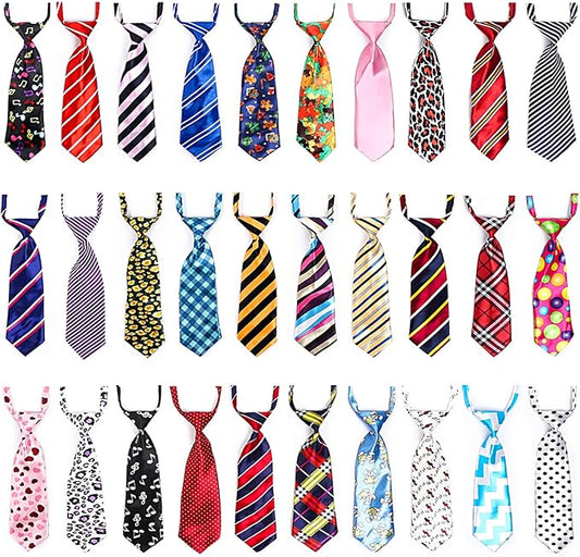 Segarty Dog Ties, 30 PCS Dog Neck Ties Assorted Adjustable Neckties for Medium Large Pets, Bulk Pet Bow Collar Grooming Accessories for Holiday Birthday Costumes