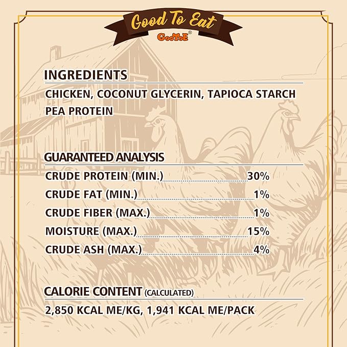 Gootoe Chicken Dog Treats – Chicken Sticks (Mini) 1.5 lb – All Natural, Hypoallergenic & Grain-Free, Low Fat, Premium Training Chews, Healthy & Easily Digestible, Resealable Bag