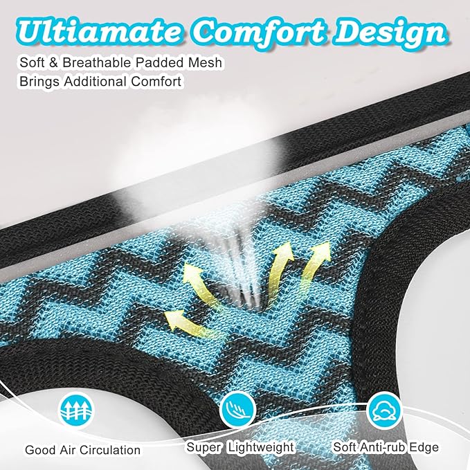 Cat Harness and Leash Escape Proof,Adjustable Soft Mesh Kitten Vest Harness for Walking Reflective Pet Harness for Cat Small Dogs Puppy