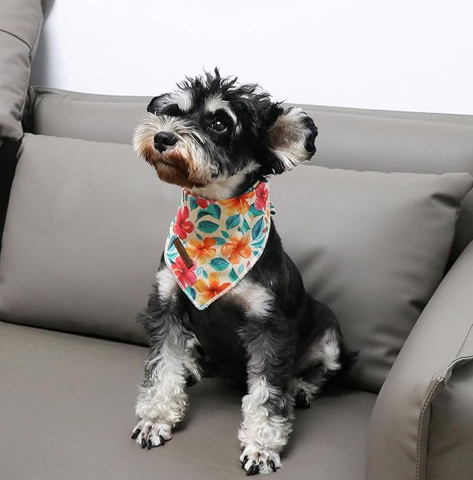Unique Style Paws Cotton Dog Collar with Bow Floral Plaid Colorful Dog Collar with Bow Tie for Small Medium Large Dogs Pets Gifts