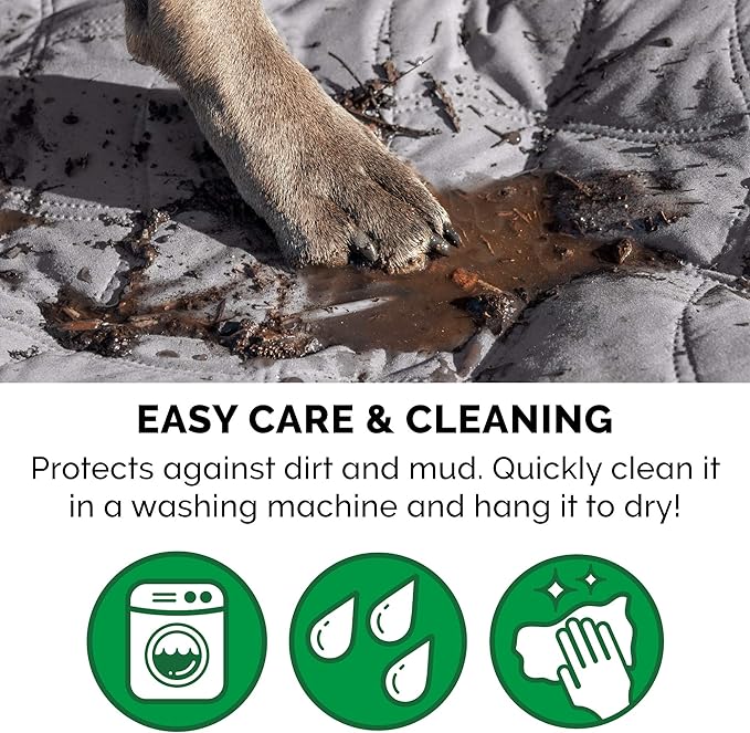 Furhaven Waterproof & Non-Slip King Size Mattress Cover Protector for Dogs & Cats, Washable, For Beds, Couches, & Car Seats - Quilted Twill Blanket Mattress Cover - Gray, Jumbo/King Size