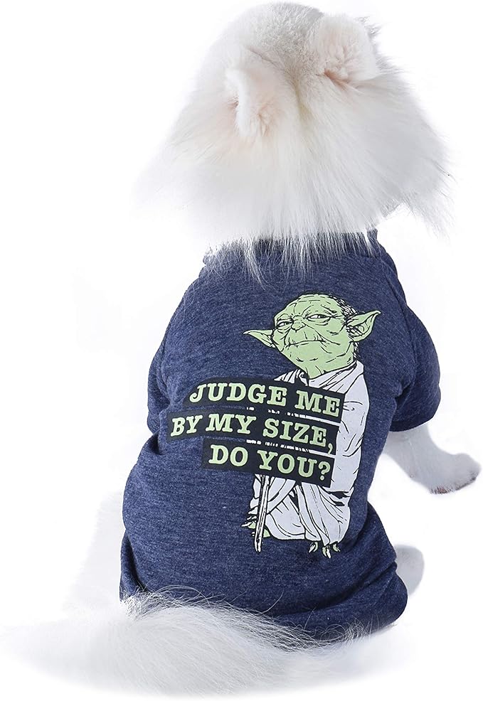 Star Wars for Pets Yoda "Judge Me by My Size, Do You?" Dog Tee | Star Wars Dog Shirt for Large Dogs | Size Large | Soft, Cute, and Comfortable Dog Clothing and Apparel