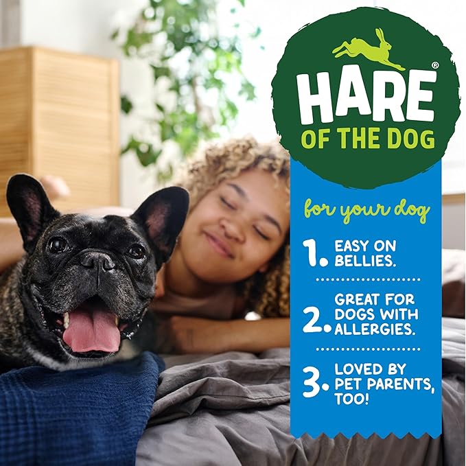 Hare of the Dog Freeze Dried Rabbit Treats for Dogs - All-Natural, Single-Ingredient, High-Protein Snacks - Made in the USA (2.25 Oz 2 Pack)