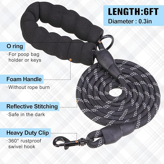 BEAUTYZOO Step in Dog Harness and Leash Set,Reflective Dog Harness No Pull No Choke Puppy Harness for Small Medium Large Dogs Cats,Soft Padded Mesh Vest Harnesses for Girl and Boy Pets,Black Plaid L