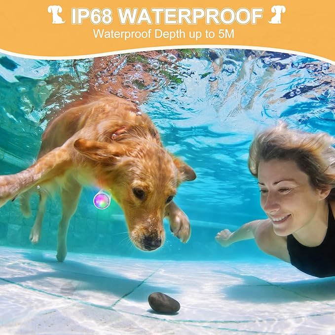 Dog Collar Light, 4 Modes Dog Lights for Night Walking, Rechargeable Pet Collar LED for Nighttime Clip on, IP68 Waterproof Pet Walking Accessories-2 Pack(White)