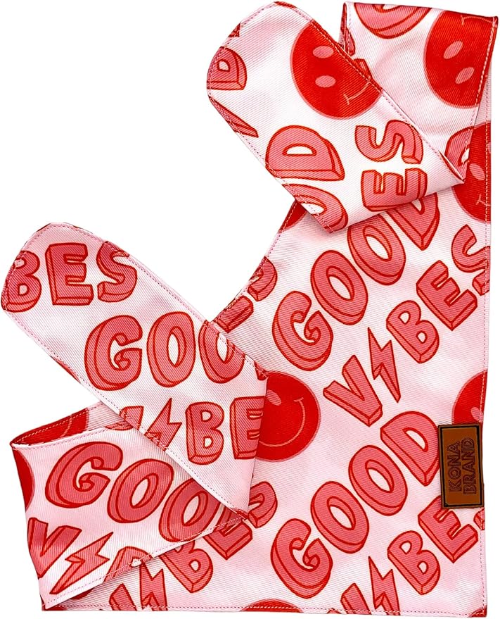 KonaBrandCo- Premium Handmade Dog Bandana | Dual Layered Silky Durable Polyester Fabric | Adjustable Fit Custom Shape- Won't Roll (Large, REMY)