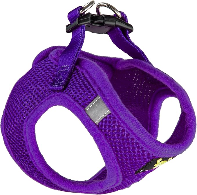 EcoBark Rapid Fastener Super Comfort Fully Adjustable Double Padded Step in Dog Harness (XXS, Purple)