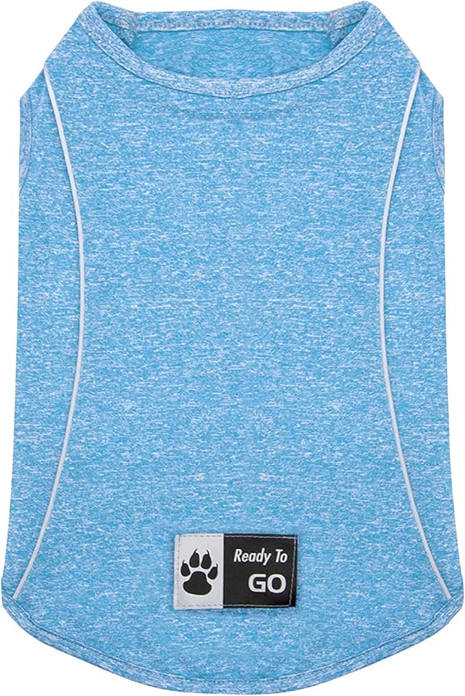 KYEESE Dog Shirt Soft Breathable Dog T-Shirt with Reflective Strip Safety for Night Walking Tank Top Vest Lightweight Cat Shirt