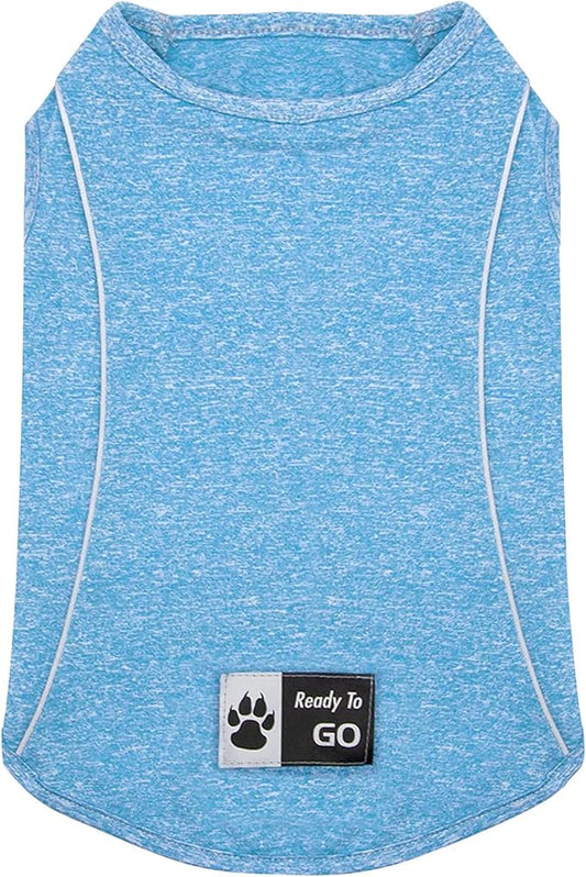 KYEESE Dog Shirt Soft Breathable Dog T-Shirt with Reflective Strip Safety for Night Walking Tank Top Vest Lightweight Cat Shirt