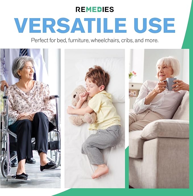 Remedies Disposable Bed Pads – 23" x 36", Large Incontinence Underpads for Adults, Seniors, Kids & Pets – 150 Count, Absorbent Chux Pads for Beds, Furniture & Dog Training