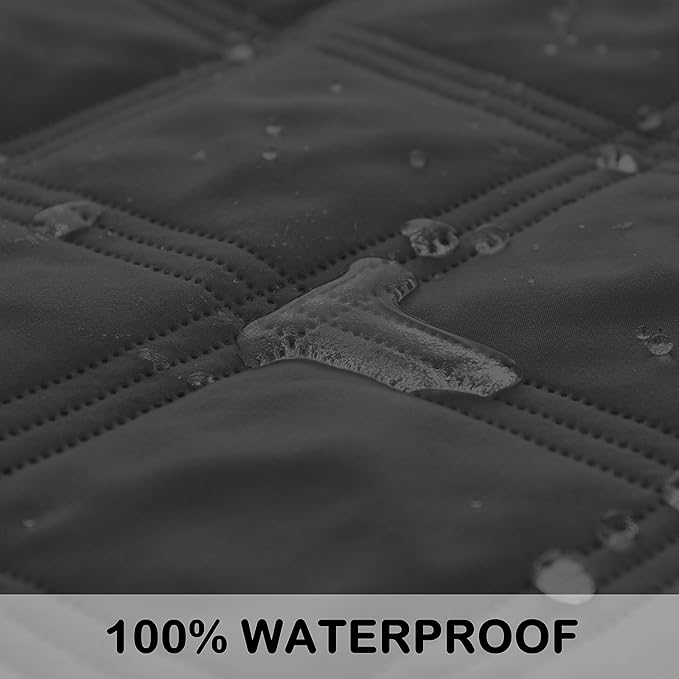 fuguitex Waterproof Dog Blanket Reversible for Small Dogs Resistant Leakproof Washable Couch Cushion Bed Protector Cover for Indoor Furniture Pet Friendly（82"*82",Dark Grey+Grey
