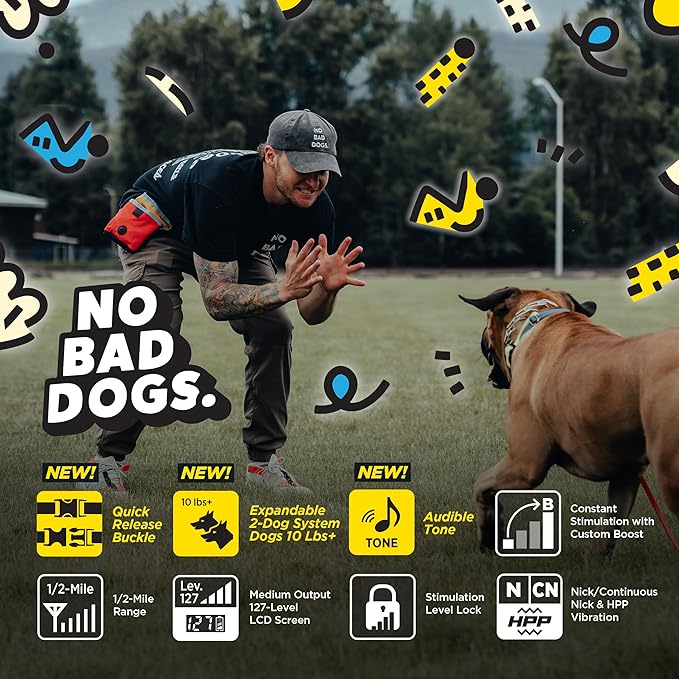 Dogtra E-Collar Tom Davis 280C 2.0 [2025 Edition], Boost & Lock, Waterproof, 1/2-Mile Range Dog Training Collar with Remote, Rechargeable, 127 Levels, Vibration, Bungee, No Bad Dogs Trainer