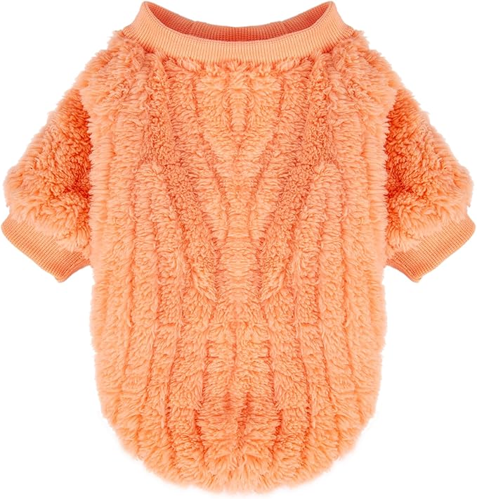 FabriCastle Small Dog Sweaters, 3-Pack Dog Clothes for Small Dogs Girl & Cats, Ultra Soft and Warm Pet Coats XXS - XXL, Winter Pet Jackets, Doggy Apparel Costumes Outfits (Ivory,Pink,Coral, Medium)