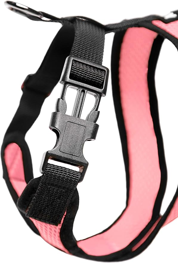 Gooby Comfort X Head-in Harness – Small Dog Harness for Toy Breeds (5–9 lbs), Pink, Small