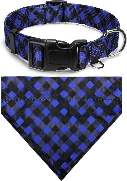 Dog Collars and Bandanas - Soft Adjustable Fancy Floral Boys Girls Puppy Collar for Small Medium Large Dogs.