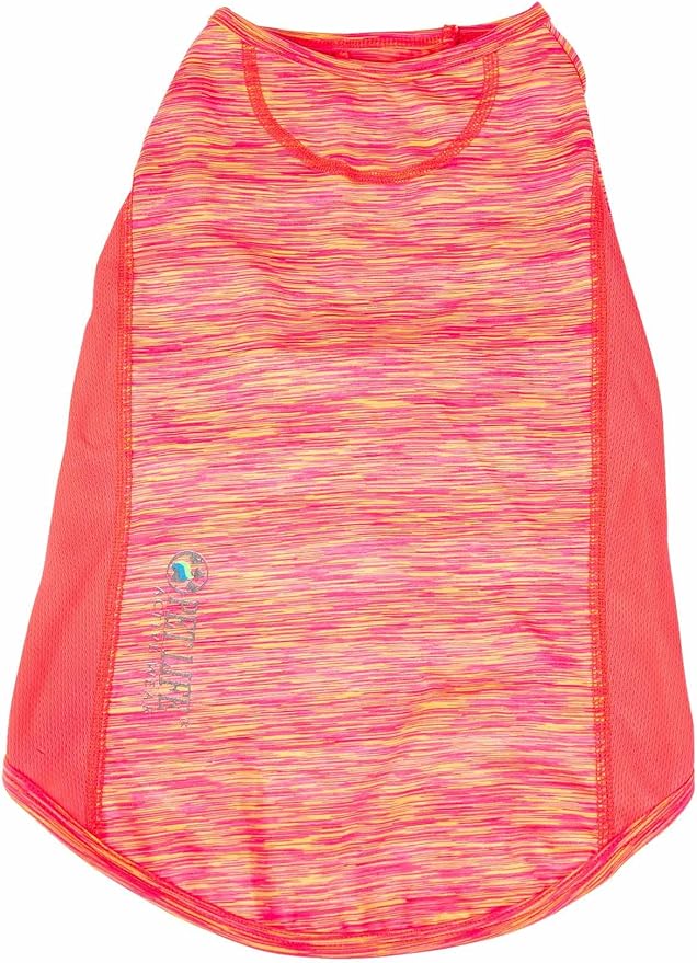 Pet Life ® Active 'Warf Speed' Heathred Dog Fitness and Yoga Pet T-Shirt Dog Clothes - Performance Dog T-Shirt with 4-Way-Stretch, Reflective and Quick-Dry Technology - Summer Dog Shirts X-Large