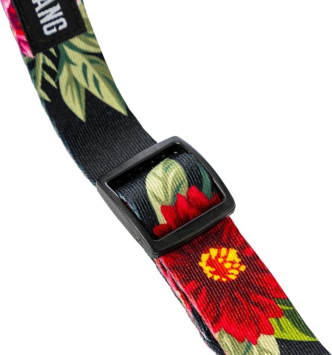 Wolfgang Heavy Duty Martingale Dog Collar with Quick Release Nylon Buckle for Walking & Training, DarkFloral Print, Large