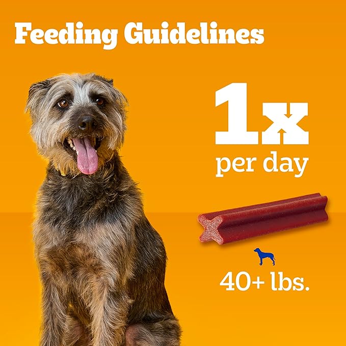 Pedigree Dentastix Large Dog Treats, Bacon Flavor, 2.08 lb. Bag (40 Treats)