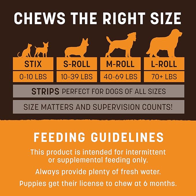 Earth Animal No Hide Small Long Lasting Dog Chew Rolls, Chicken, 2 Count Pack of 3