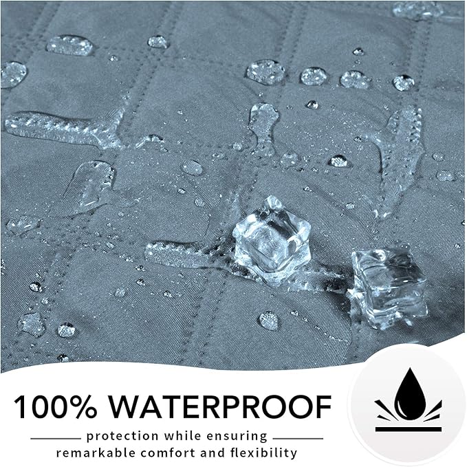 Easy-Going 100% Waterproof Dog Bed Cover, Non-Slip Pet Blanket for Furniture, Washable Couch Cover, Repleasement Sofa Cover (68X82 in,Light Blue)