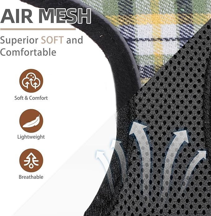 PUPTECK Soft Mesh Dog Harness and Leash Set Pet Puppy Cat Comfort Padded Vest No Pull Harnesses, Green/Yellow, M