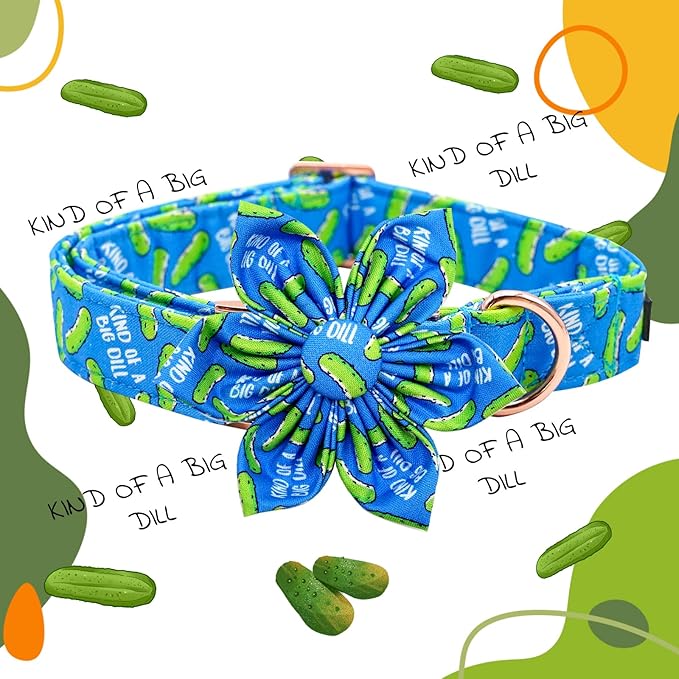 Elegant little tail Dog Collar, Dog Collar with Flower Boy Girl Pet Collar Flowers Soft Durable Dog Flower Collar for Large Dogs