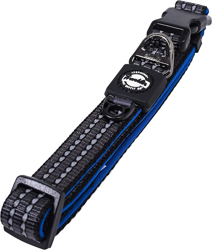 Franklin Pet Supply Co. - Nylon Dog Collar - Reflective Comfort - Fit - Neoprene - Adjustable- Small- Medium - Large - Puppy - Dog - Cat- Easy Clip