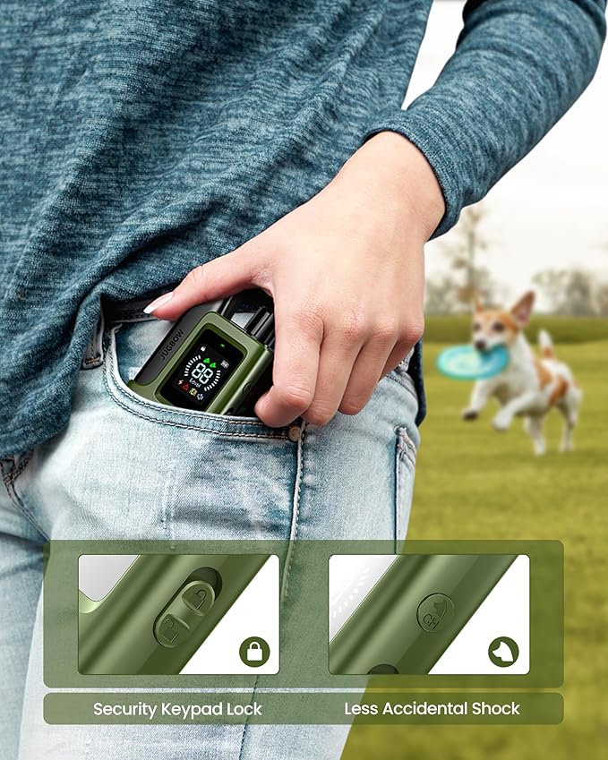 Jugbow Dog Shock Collar 2 Dogs (10-120Lbs) - 3300FT Dog Training Collar with Remote IPX7 Waterproof Electric Collar with 4 Training Modes, Security Lock, Rechargeable e-Collar for All Breeds, Sizes