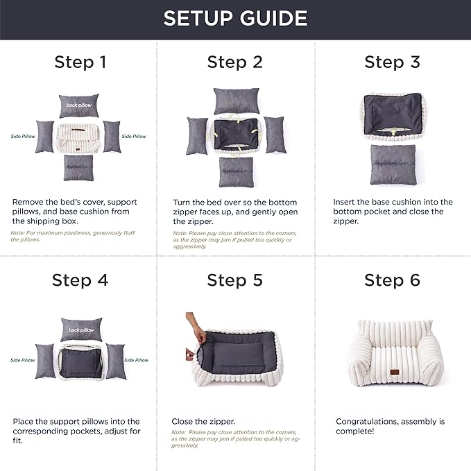 Bedsure Cute Couch for Pets - Fluffy Cat Sofa with Premium Soft Corduroy Fleece, Fuzzy Couch Bed with Removable Washable Cover, Supportive Cat Chair, 24in, Tuscan Beige