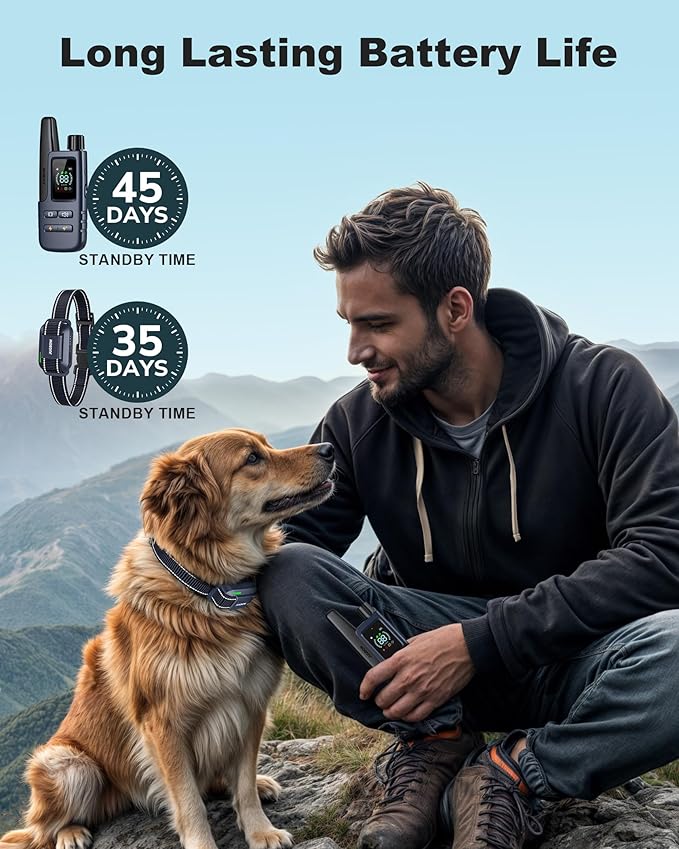 Jugbow Dog Shock Collar - 4200FT Dog Training Collar with Remote for 5-120lbs Small Medium Large Dogs, IPX8 Waterproof E Collar with 4 Training Modes, Security Lock, Rechargeable Shock Collar