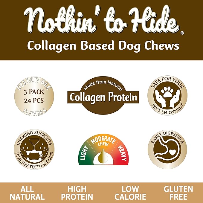 Fieldcrest Farms Nothing to Hide Natural Rawhide Alternative Flip Chips for Dogs - 3 Pack Bundle & Magnet (Chicken, Beef, Peanut Butter) Premium Easily Digestible Chews Great for Dental Health