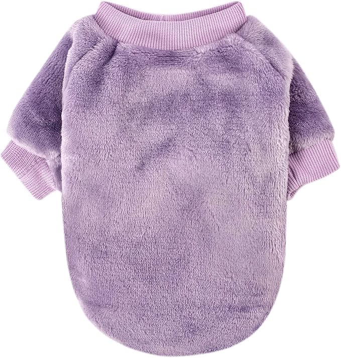 FabriCastle Dog Sweaters, 3-Pack Dog Clothes for Small Dogs Girl & Cats, Soft and Warm Pet Coats XXS - XXL, Winter Pet Jackets, Doggy Apparel Costumes, Puppy Outfits (Pink,Purple,Light Pink, X-Small)