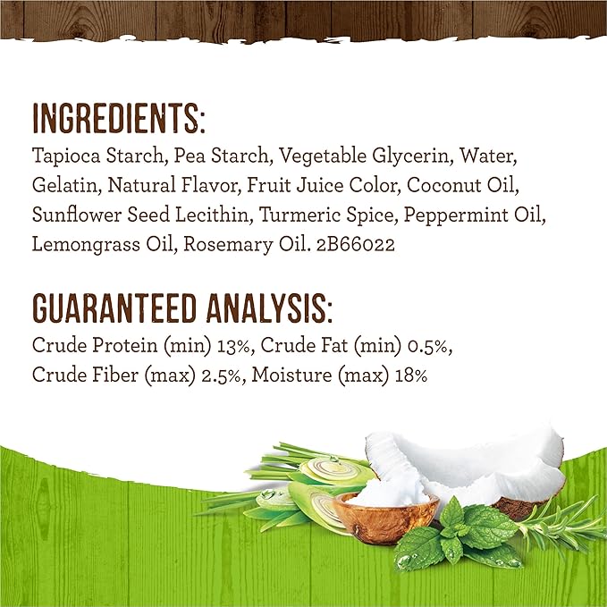 Merrick Fresh Kisses Natural Dental Chews Infused With Coconut And Botanical Oils For Medium Dogs 25-50 Lbs - 22 ct. Box