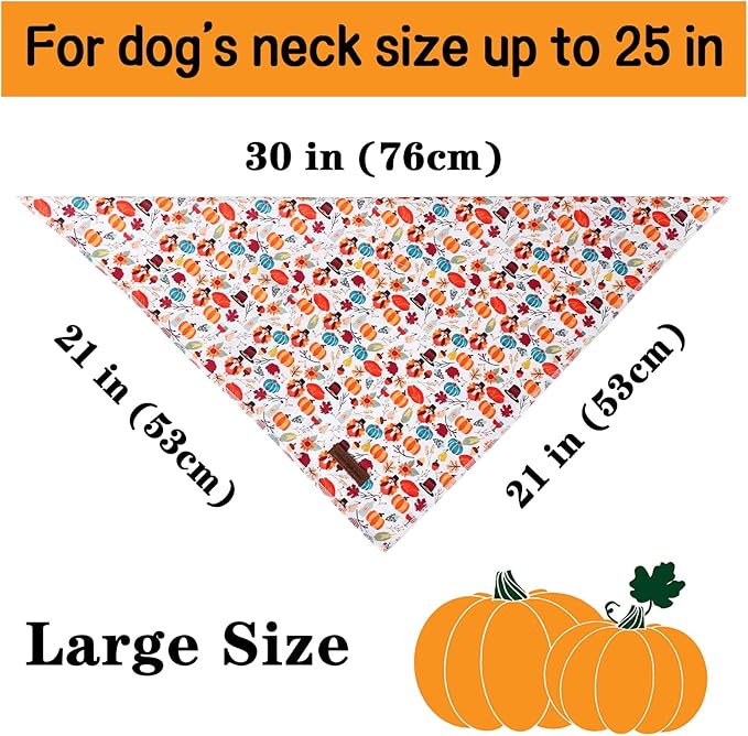 Unique Style Paws Thanksgiving Cotton Dog Collar with Bow Halloween Pumpkin Plaid Dog Collar with Bow Tie for Small Medium Large Dogs Pets Gifts