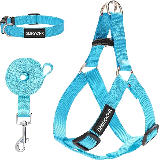 No Pull Dog Harness - Adjustable Step-in Harness & Leash Set for Small, Medium, Large Dogs - Escape Proof Soft Pet Harness for Walking, Training, Hiking, Outdoor Activities