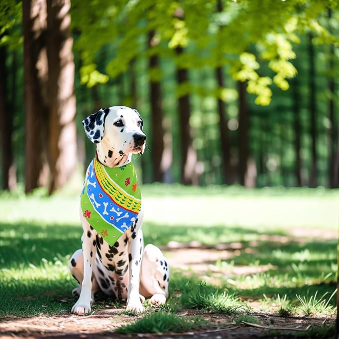 50PCS Dog Bandanas Large Bulk 33Inch for Extral Large XL XXL Dog Girl Boy with Paw Print Kerchief Triangle Bibs Head Scarves Scarfs Grooming Costume