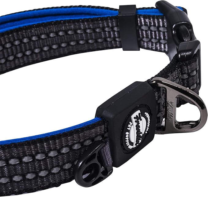 Franklin Pet Supply Co. - Nylon Dog Collar - Reflective Comfort - Fit - Neoprene - Adjustable- Small- Medium - Large - Puppy - Dog - Cat- Easy Clip