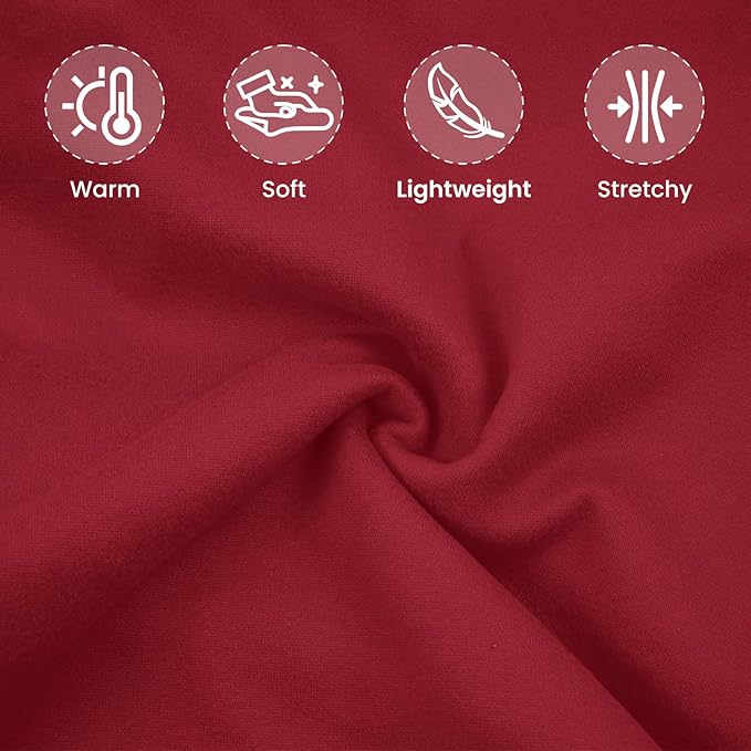 ROZKITCH Dog Sweaters Soft Fleece Pullover Sweatshirt Pajamas, Turtleneck Warm Pet Cold Weather Jacket Stretchy Vest Jumpsuit Apparel Outfit Clothes for Small Medium Large Dogs Walking Sleep Red L