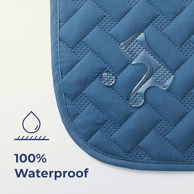 gogobunny 100% Double Sided Waterproof Dog Blanket Soft Pet Bed Cover Reversible Protect Furniture Couch Sofa Car for Puppy Cat Kids (Dark Blue/Light Blue, 82x120 Inch (Pack of 1))