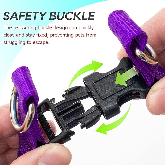 No Pull Dog Harness - Adjustable Step-in Harness & Leash Set for Small, Medium, Large Dogs - Escape Proof Soft Pet Harness for Walking, Training, Hiking, Outdoor Activities