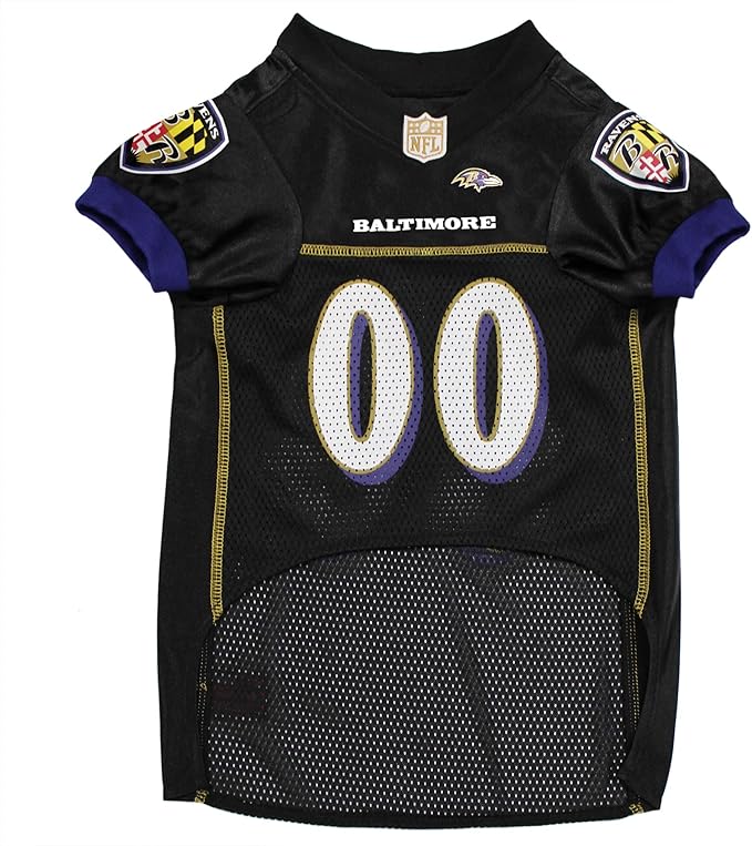 Pets First NFL Baltimore Ravens Dog Jersey, Size X-Large. Best Football Jersey Costume for Dogs & Cats. Licensed Jersey Shirt
