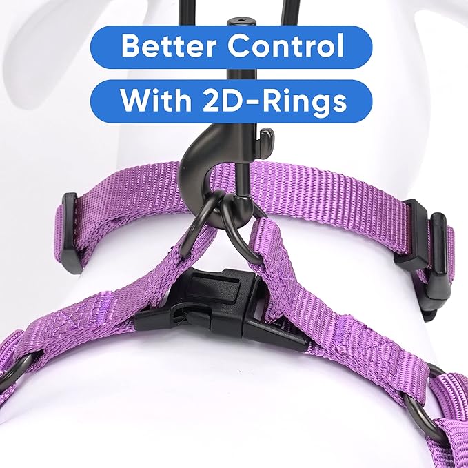 Pawtitas Solid Color Step in Dog Harness or Vest Harness Dog Training Walking of Your Puppy Harness Extra Small Dog Harness Orchid Purple Dog Harness