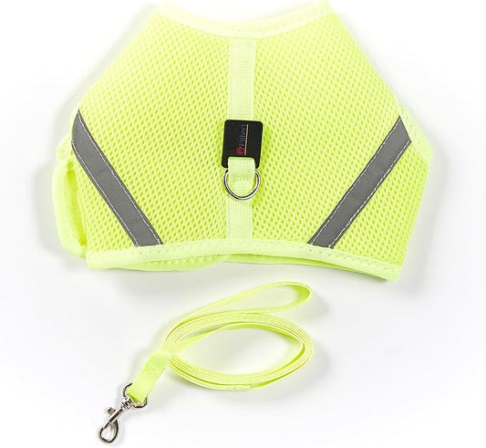 Kitten Harness and Leash Set with Reflective Strip, Cat Harness and Leash Set Escape Proof, Adjustable, Travel, Cat Vest