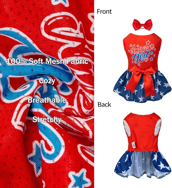 CuteBone Dog Mesh Dress Puppy Sundress Pet Outfit Summer Fashion for Small Dogs Girl Cat Clothes BF26XS-D