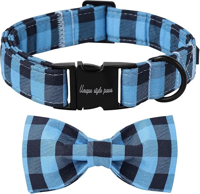 Unique Style Paws Pet Soft &Comfy Bowtie Dog Collar and Cat Collar Pet Gift for Dogs and Cats 6 Size and 7 Patterns