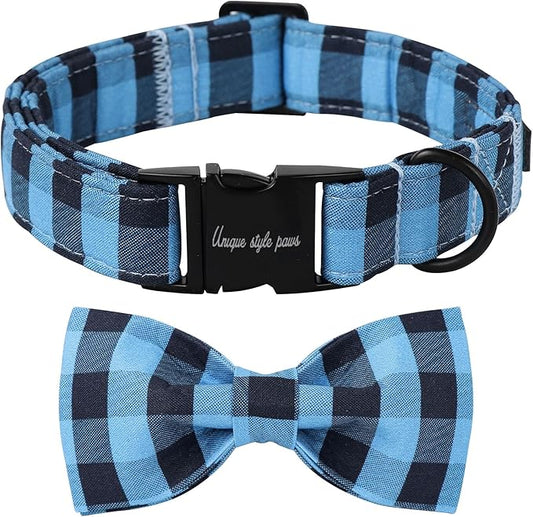 Unique Style Paws Pet Soft &Comfy Bowtie Dog Collar and Cat Collar Pet Gift for Dogs and Cats 6 Size and 7 Patterns
