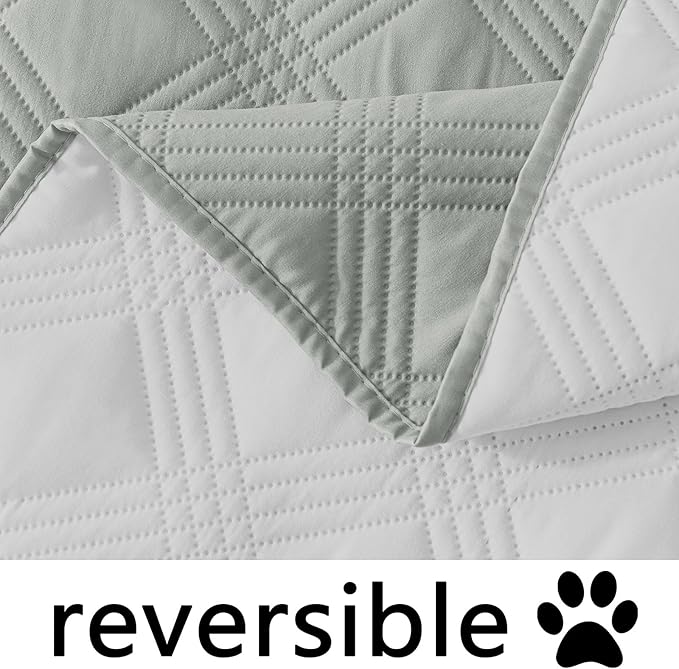 hyha Waterproof Dog Blanket, Reversible Pet Bed Blanket, Soft Sofa Couch Cover for Dogs Washable, Waterproof Pet Couch Covers for Sofa Puppy Cats Furniture Protector(82"x102", Grey/Light Grey)