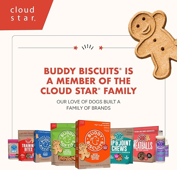 Buddy Biscuits 16 oz. Box of Crunchy Dog Treats Made with Bacon & Cheese